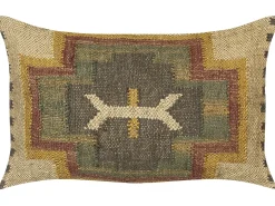 Set di 2 cuscini PULICAT Iuta 30 x 50 cm Multicolore Trama orientale