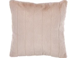 Set di 2 cuscini PUMILA Finta pelliccia 45 x 45 cm Rosa pastello Tinta unita