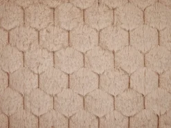Set di 2 cuscini PURSLANE Finta pelliccia 43 x 43 cm Beige sabbia Trama geometrica