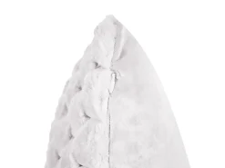 Set di 2 cuscini PURSLANE Finta pelliccia 43 x 43 cm Bianco Trama geometrica