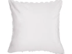Set di 2 cuscini PURSLANE Finta pelliccia 43 x 43 cm Bianco Trama geometrica