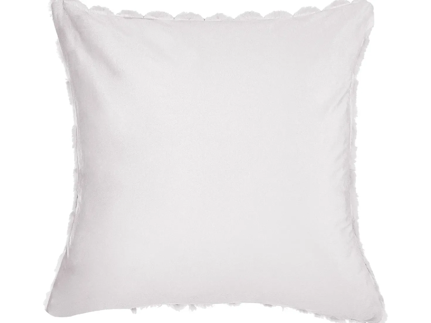 Set di 2 cuscini PURSLANE Finta pelliccia 43 x 43 cm Bianco Trama geometrica