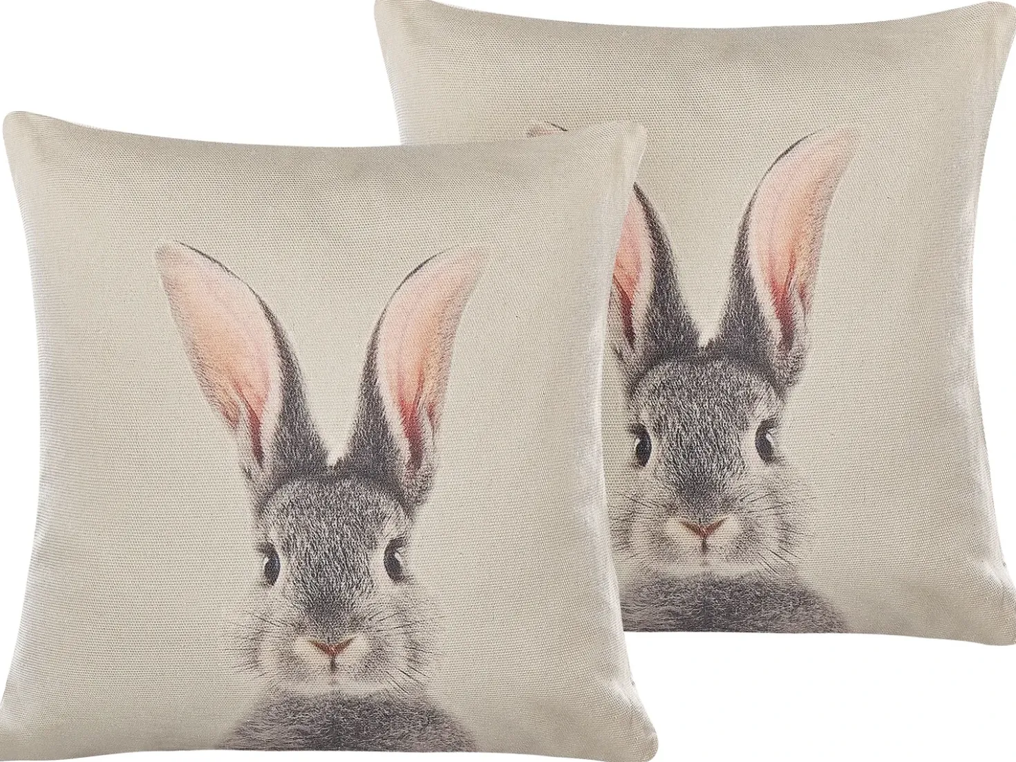 Set di 2 cuscini QUERCUS 45 x 45 cm Tortora Trama animale