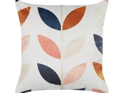 Set di 2 cuscini QUINOA Velluto 45 x 45 cm Multicolore Trama di piante