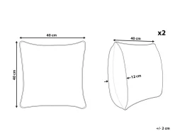 Set di 2 cuscini RADZKOT Cotone 40 x 40 cm Arancione