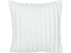 Set di 2 cuscini RAKYA Finta pelliccia 45 x 45 cm Bianco A strisce