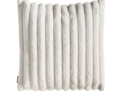 Set di 2 cuscini RAKYA Finta pelliccia 45 x 45 cm Beige chiaro A strisce