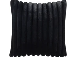 Set di 2 cuscini RAKYA Finta pelliccia 45 x 45 cm Nero A strisce