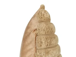 Set di 2 cuscini RAKYA Finta pelliccia 45 x 45 cm Marrone chiaro A strisce
