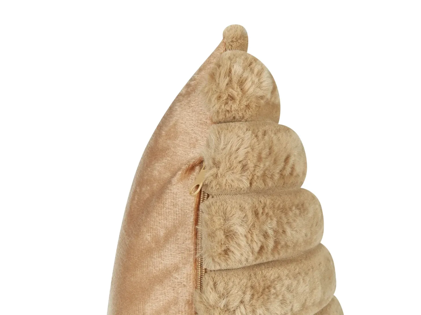 Set di 2 cuscini RAKYA Finta pelliccia 45 x 45 cm Marrone chiaro A strisce