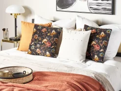 Set di 2 cuscini RAMONDA Velluto 45 x 45 cm Multicolore Trama floreale