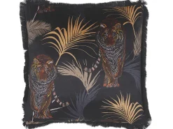 Set di 2 cuscini RAMTEK Velluto 45 x 45 cm Nero Trama animale