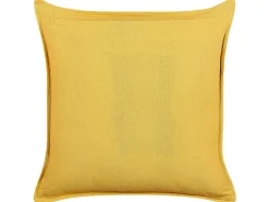 Set di 2 cuscini RAPIS Velluto 45 x 45 cm Giallo Trama geometrica