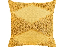 Set di 2 cuscini RHOEO Cotone 45 x 45 cm Giallo Trama geometrica