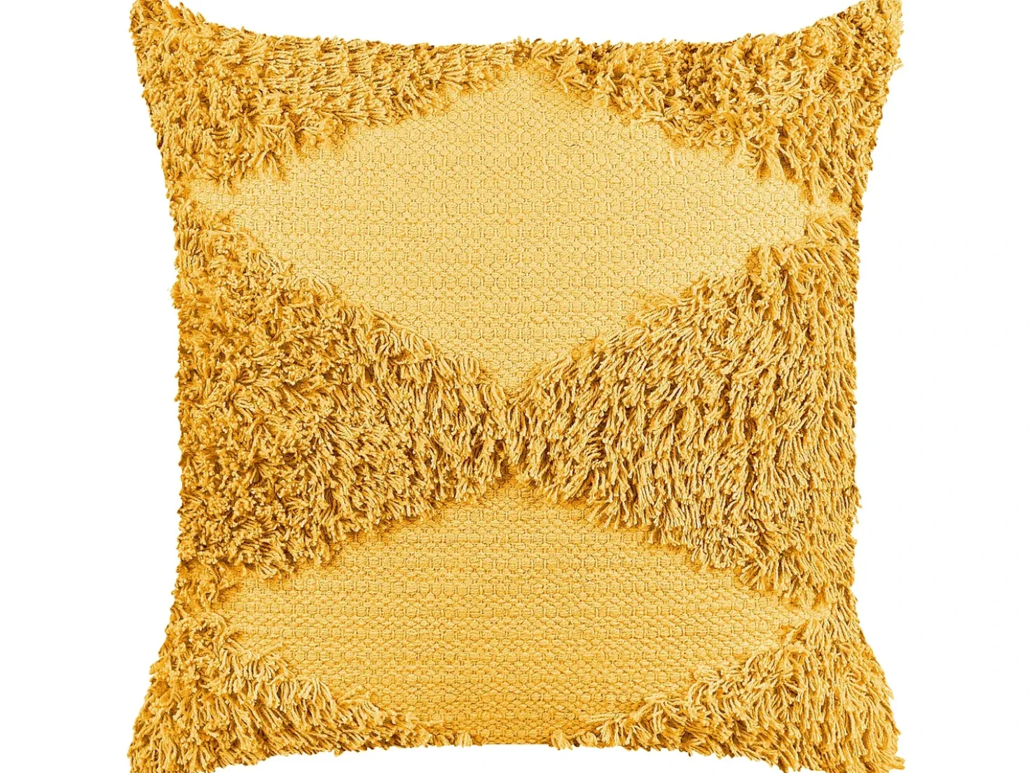 Set di 2 cuscini RHOEO Cotone 45 x 45 cm Giallo Trama geometrica