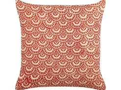 Set di 2 cuscini RHUS Cotone 45 x 45 cm Rosso Trama geometrica