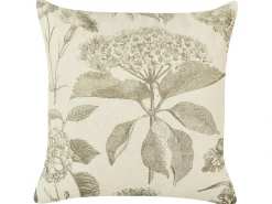 Set di 2 cuscini ROSEMARY Cotone 45 x 45 cm Verde oliva Trama floreale