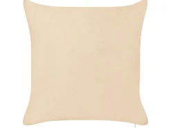 Set di 2 cuscini ROTALA Cotone 45 x 45 cm Beige Scritta