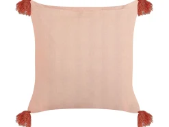 Set di 2 cuscini RUMHORA Velluto 45 x 45 cm Rosa Trama floreale
