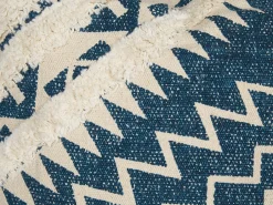 Set di 2 cuscini SAFI Cotone 50 x 50 cm Blu Trama geometrica