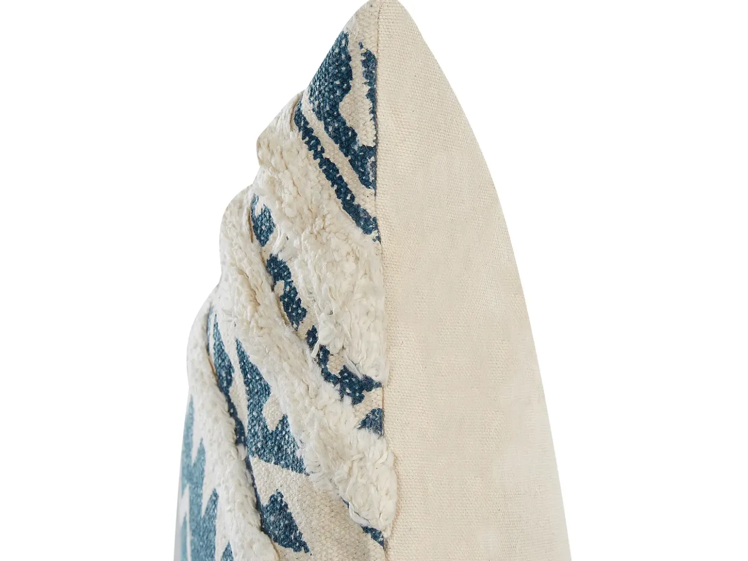 Set di 2 cuscini SAFI Cotone 50 x 50 cm Blu Trama geometrica