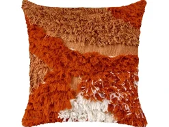Set di 2 cuscini SAGENIA Cotone 45 x 45 cm Arancione Trama astratta