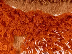 Set di 2 cuscini SAGENIA Cotone 45 x 45 cm Arancione Trama astratta