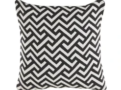 Set di 2 cuscini SALIZAR Cotone 45 x 45 cm Nero Trama geometrica