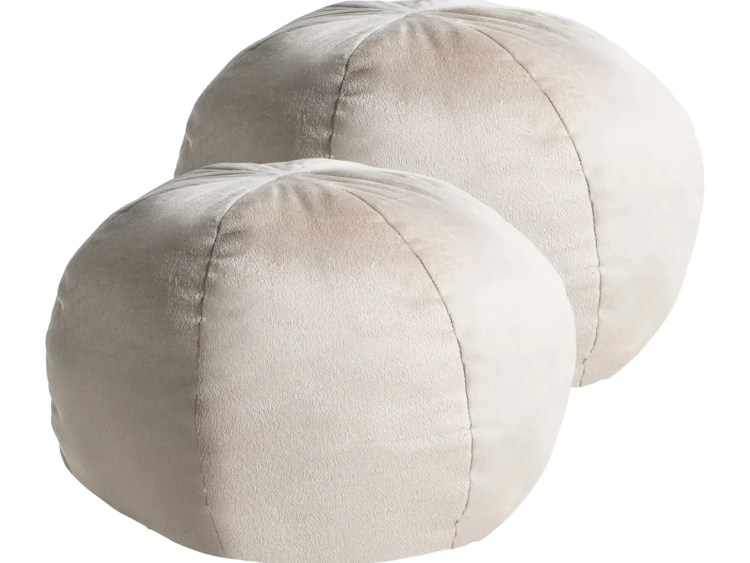 Set di 2 cuscini SALVIA Velluto 33 x 33 cm Bianco sporco Tinta unita