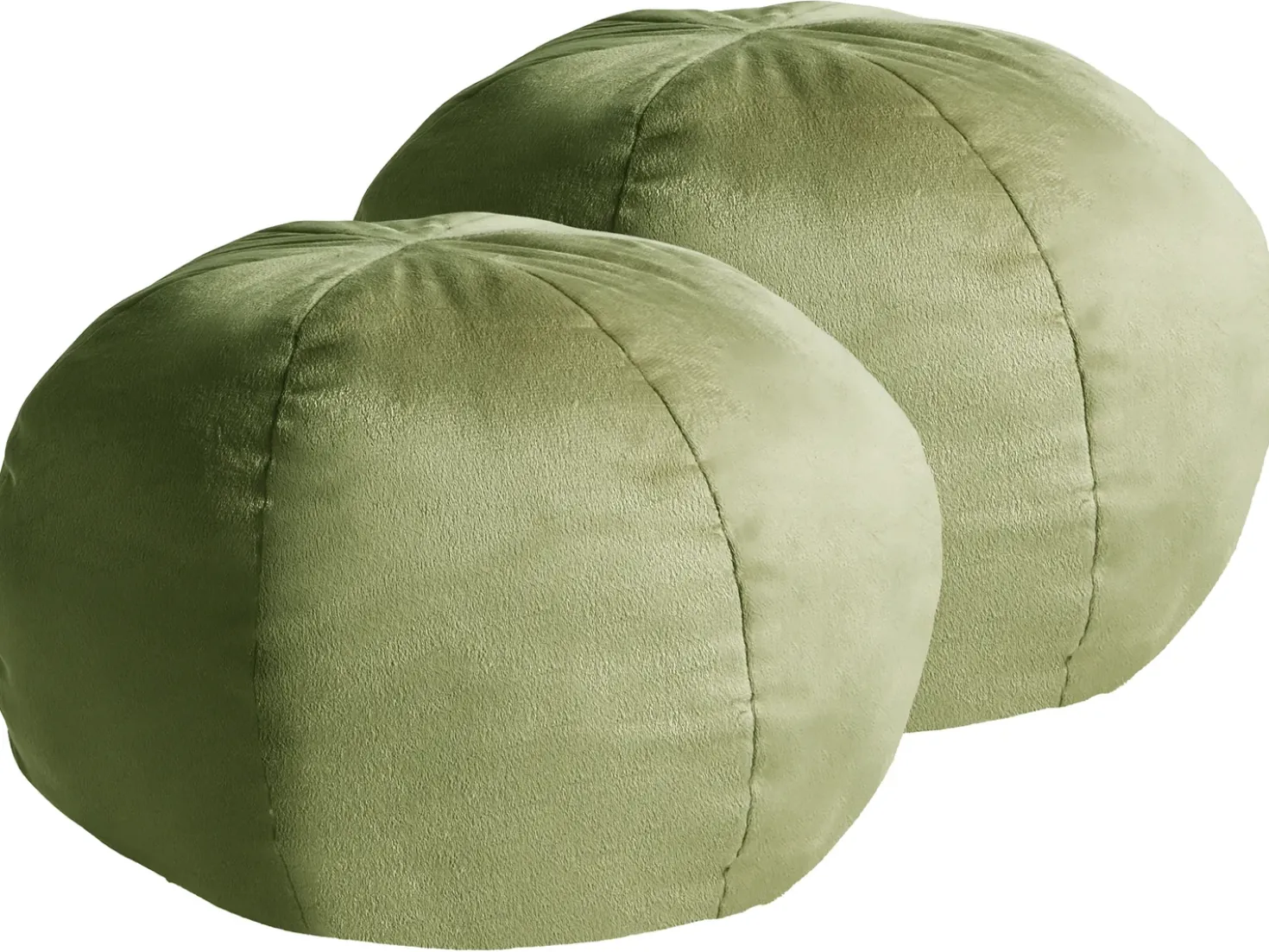Set di 2 cuscini SALVIA Velluto 33 x 33 cm Verde oliva Tinta unita
