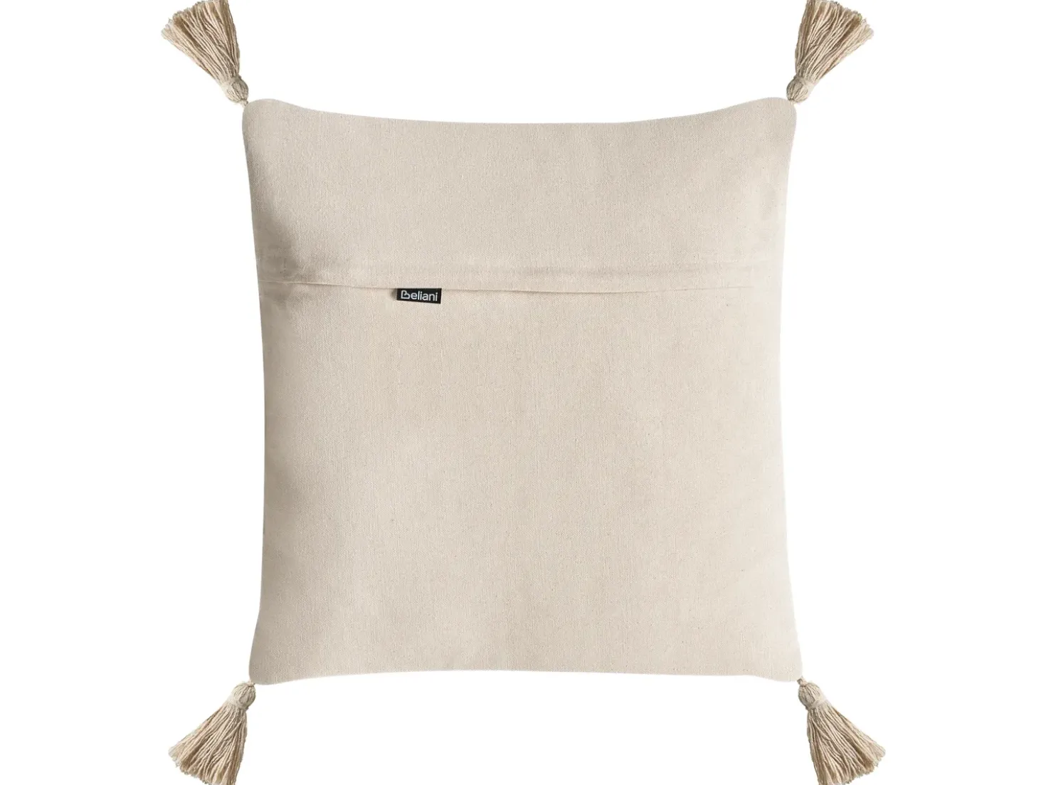 Set di 2 cuscini SARACA Cotone 45 x 45 cm Nero/Beige Trama geometrica