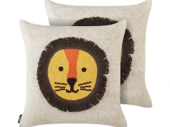 Set di 2 cuscini SARANGAR Cotone 45 x 45 cm Beige