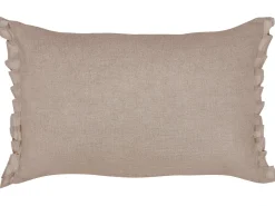 Set di 2 cuscini SASSAFRAS Lino 30 x 45 cm Marrone chiaro Tinta unita