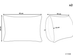 Set di 2 cuscini SASSAFRAS Lino 30 x 45 cm Bianco sporco Tinta unita
