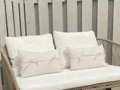 Set di 2 cuscini SASSAFRAS Lino 30 x 45 cm Bianco sporco Tinta unita