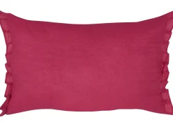 Set di 2 cuscini SASSAFRAS Lino 30 x 45 cm Bordeaux Tinta unita
