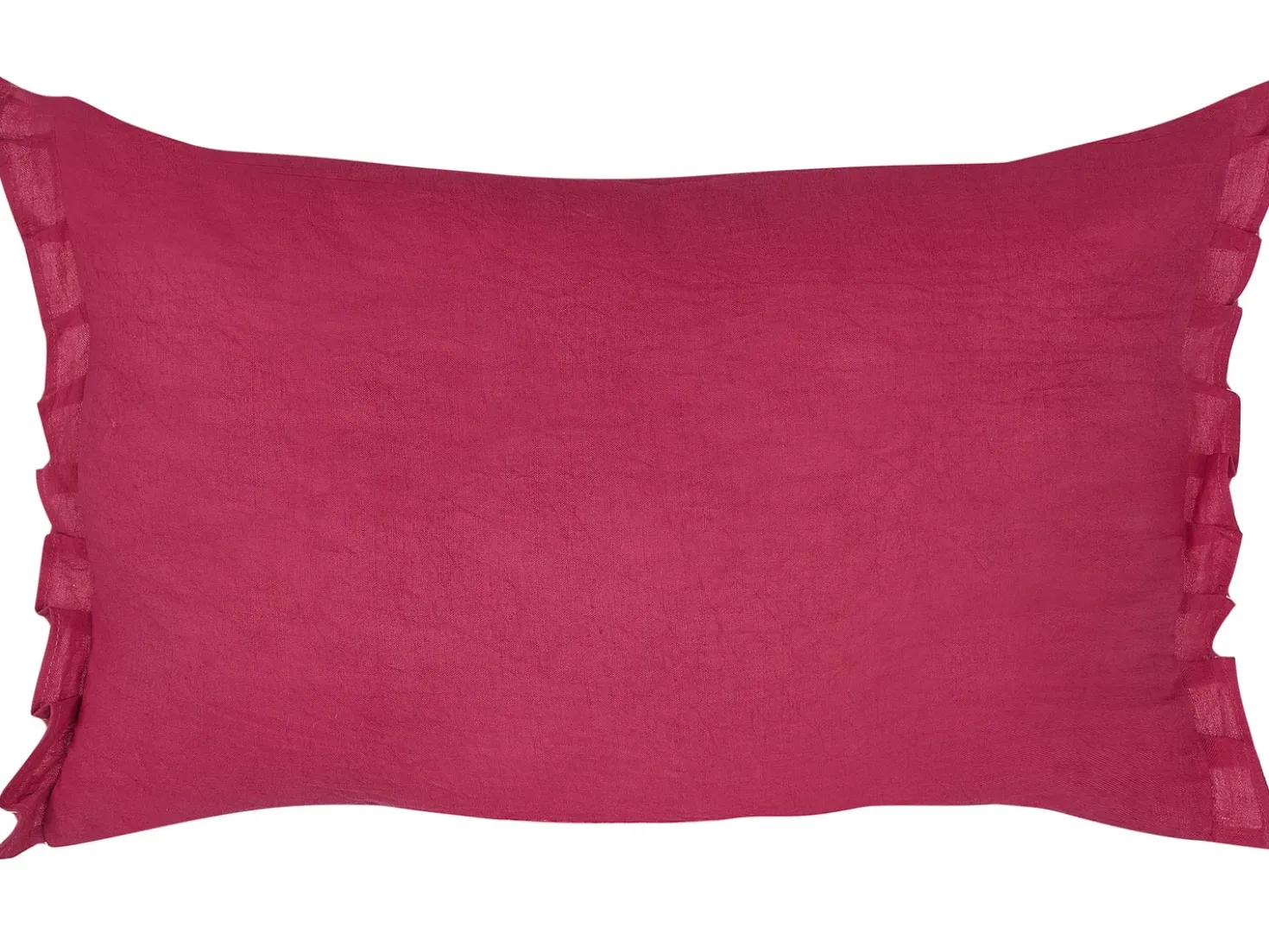 Set di 2 cuscini SASSAFRAS Lino 30 x 45 cm Bordeaux Tinta unita