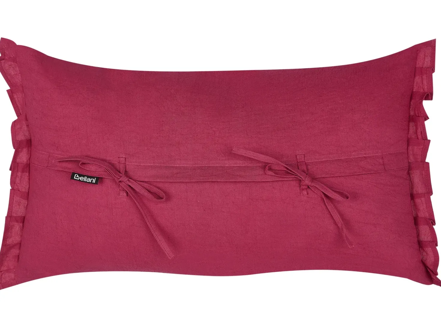 Set di 2 cuscini SASSAFRAS Lino 30 x 45 cm Bordeaux Tinta unita