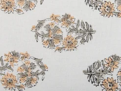 Set di 2 cuscini SATIVUS Cotone 45 x 45 cm Arancione Trama floreale