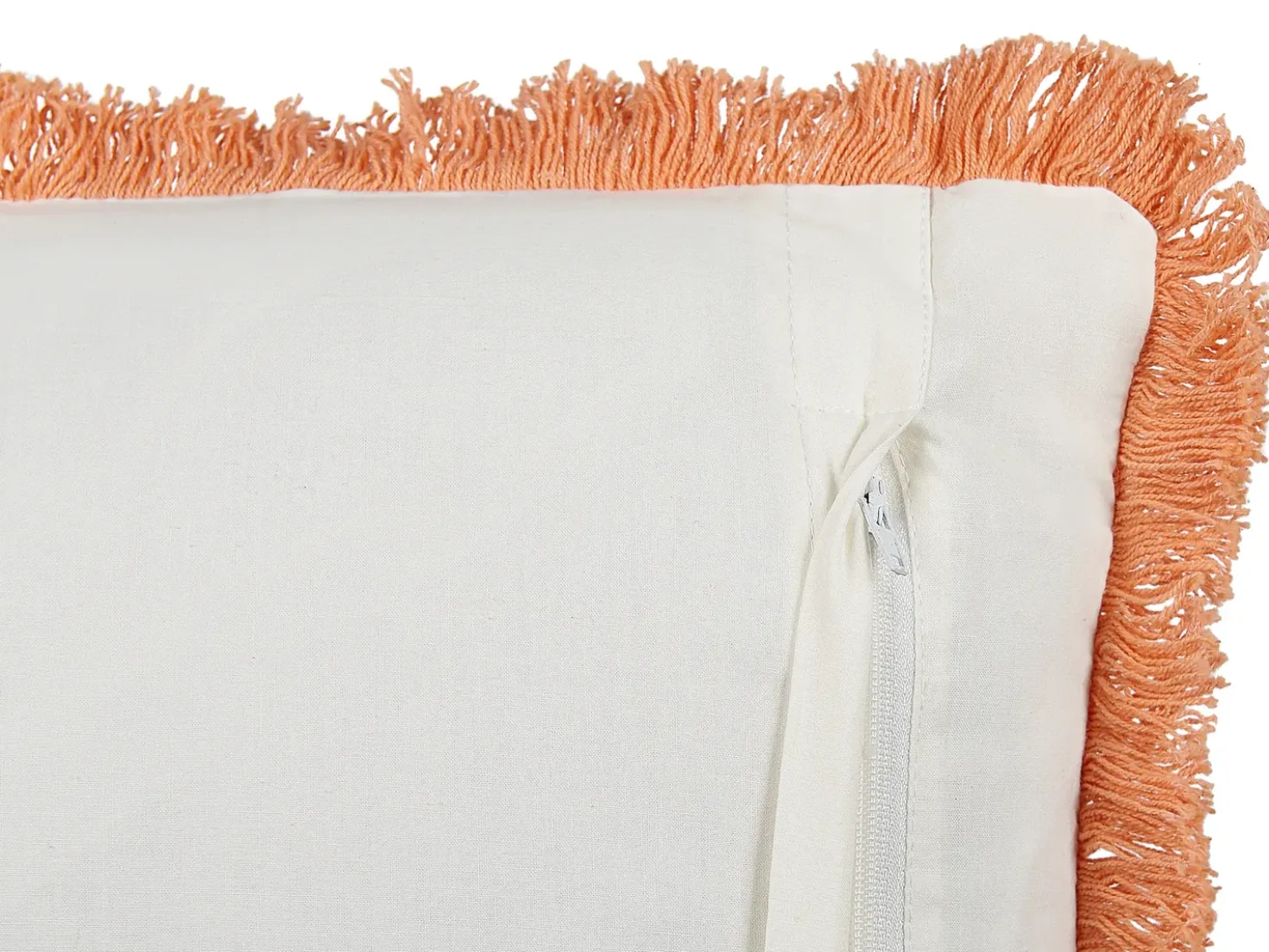 Set di 2 cuscini SATIVUS Cotone 45 x 45 cm Arancione Trama floreale