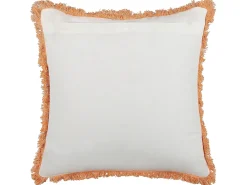 Set di 2 cuscini SATIVUS Cotone 45 x 45 cm Arancione Trama floreale