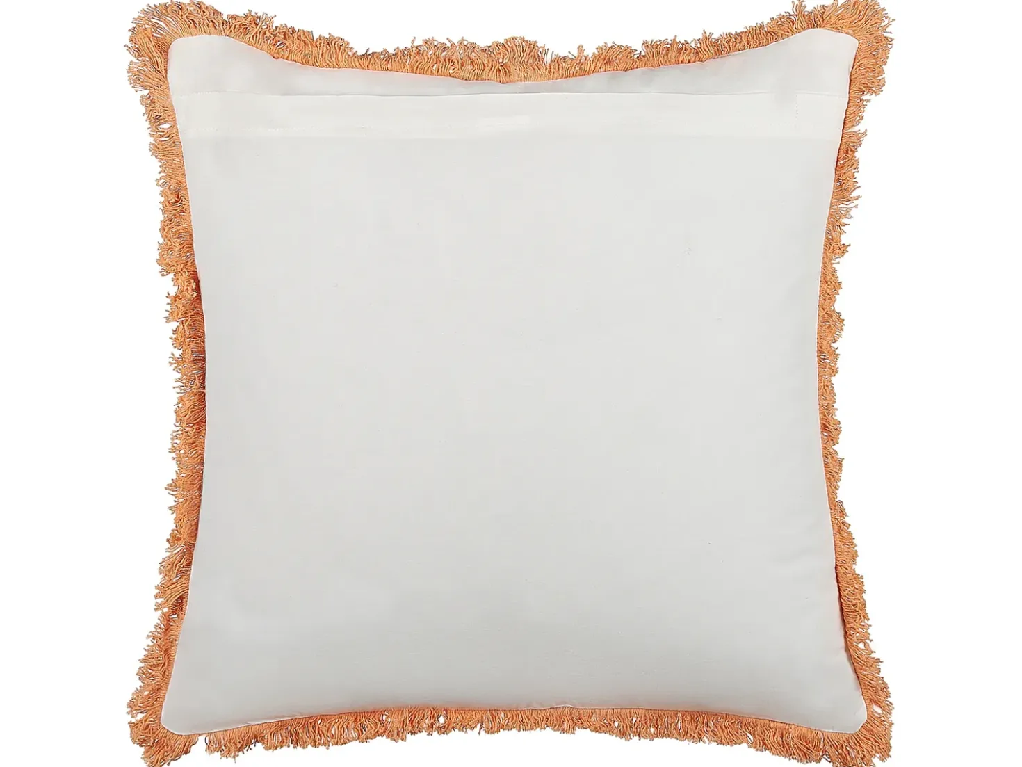 Set di 2 cuscini SATIVUS Cotone 45 x 45 cm Arancione Trama floreale