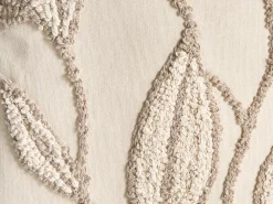 Set di 2 cuscini SAVINA Cotone 45 x 45 cm Bianco Trama floreale