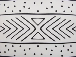 Set di 2 cuscini SCHEFFLERA Velluto 30 x 50 cm Bianco Trama geometrica