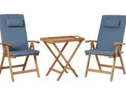 Set di 2 cuscini Schiena/Seduta JAVA/AMANTEA PREMIUM 50 x 71 cm Blu
