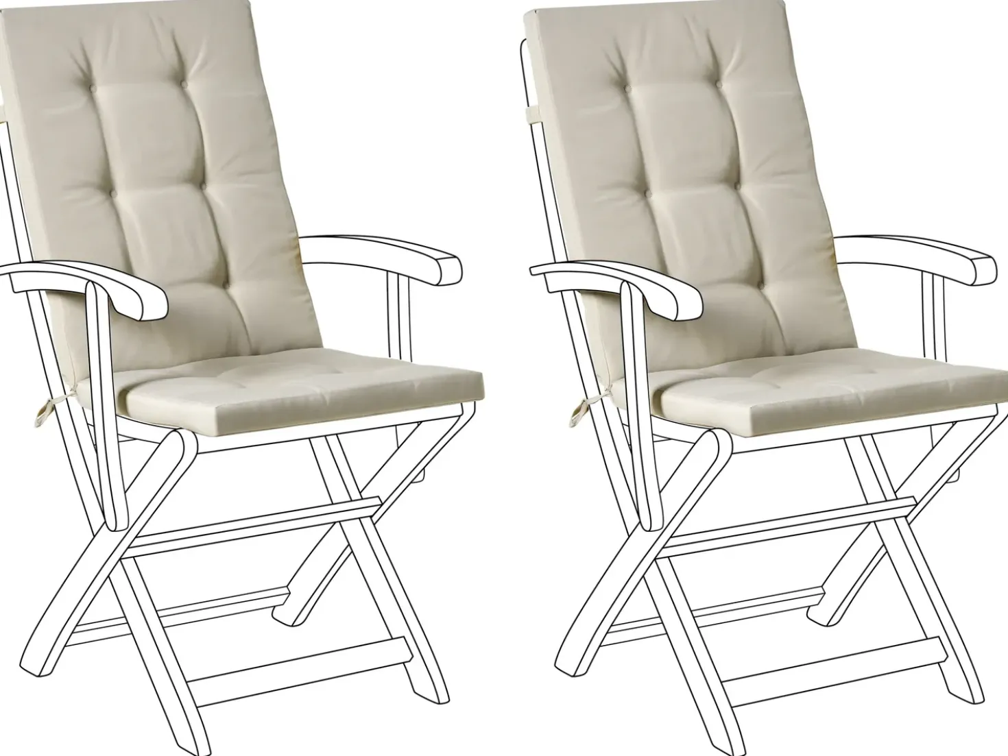 Set di 2 cuscini Schiena/Seduta MAUI PREMIUM Tortora