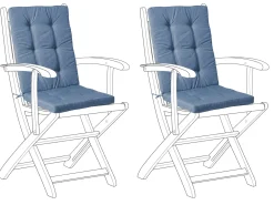 Set di 2 cuscini Schiena/Seduta MAUI PREMIUM Blu