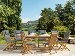 Set di 8 Cuscini Schiena/Seduta MAUI 40 x 54 cm Grigio