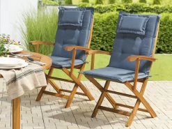 Set di 2 cuscini Schiena/Seduta MAUI 40 x 54 cm Blu