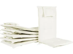 Set di 6 Cuscini Schiena/Seduta JAVA/AMANTEA 50 x 70 cm Bianco sporco